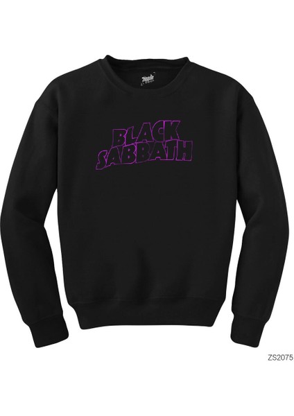 Black Sabbath Outline Siyah Sweatshirt