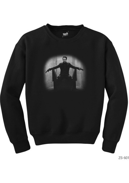 Marlyn Manson Ghost Siyah Sweatshirt