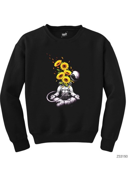 Astranot Meditasyon Siyah Sweatshirt