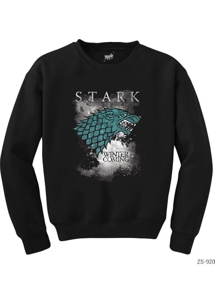 Game Of Thrones Stark Sky Siyah Sweatshirt