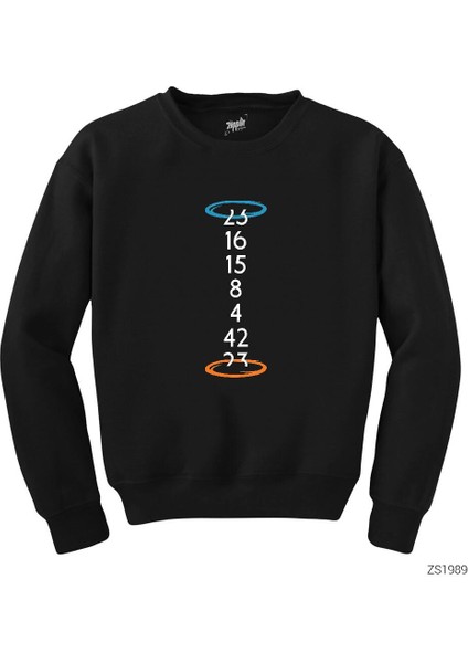 Lost Numbers Portal Siyah Sweatshirt