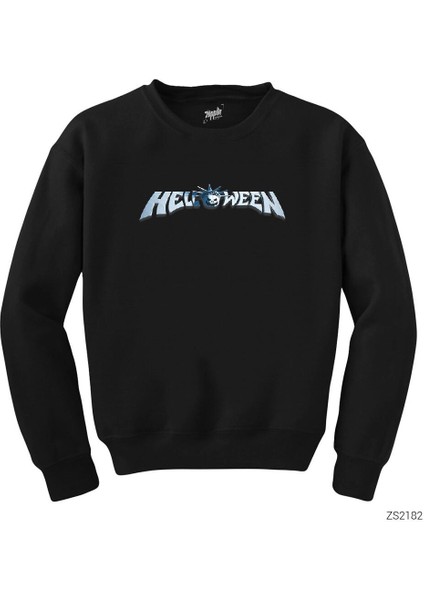 Helloween Logo Crazy Pumpkin Siyah Sweatshirt