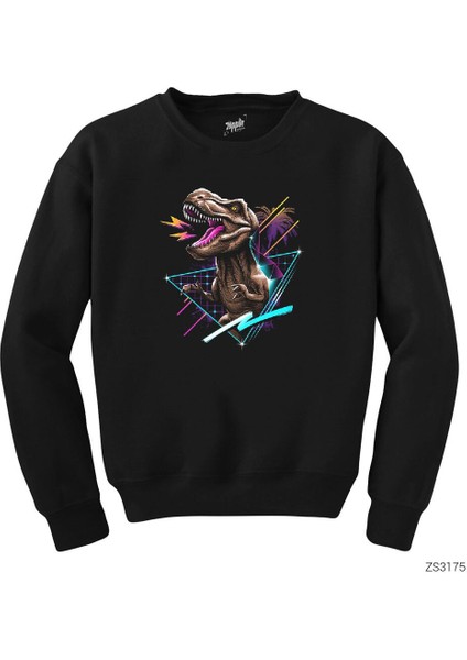 Angry Trex Siyah Sweatshirt