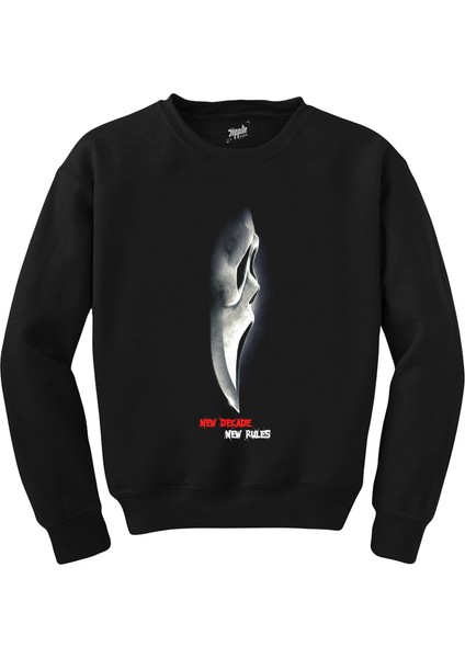 Scream New Decade New Rules Siyah Sweatshirt