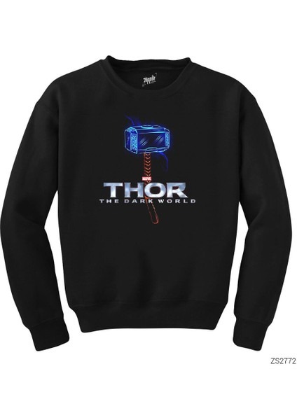 Thor Mjolnir 2 Siyah Sweatshirt