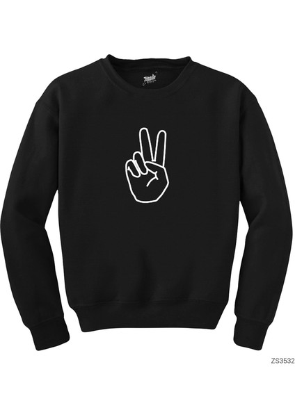 Peace Barış Siyah Sweatshirt