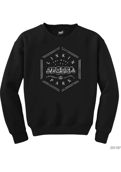 Linkin Park Skulls Siyah Sweatshirt