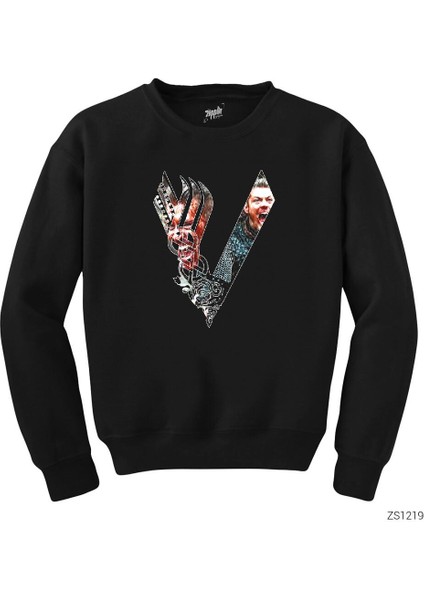 Vikings Ivar Siyah Sweatshirt