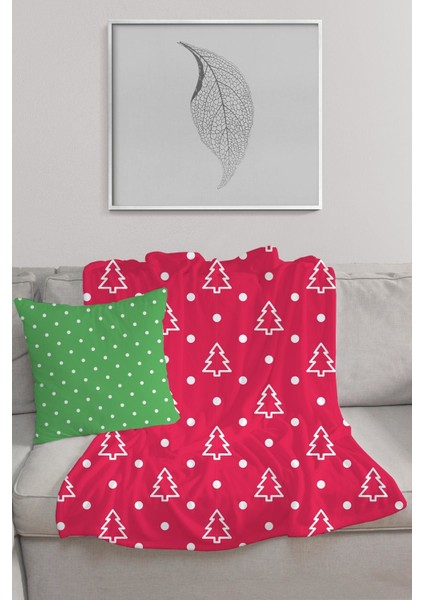 Yeni Yıla Özel Battaniye ve Yastık & Kırlent Seti 106407