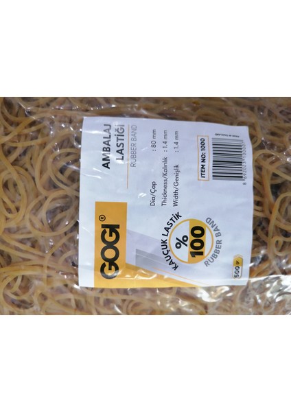 Ambalaj Lastiği 80MM x 1.4mm 500GR fırsatları