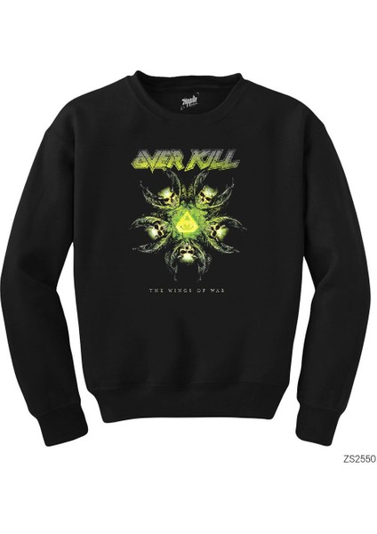 Overkill The Wings Of War Siyah Sweatshirt