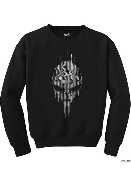 Alien Morph Siyah Sweatshirt