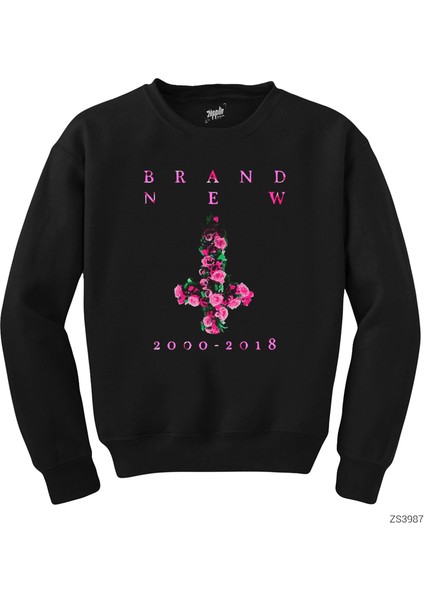 Brand New Farewell Cross Siyah Sweatshirt