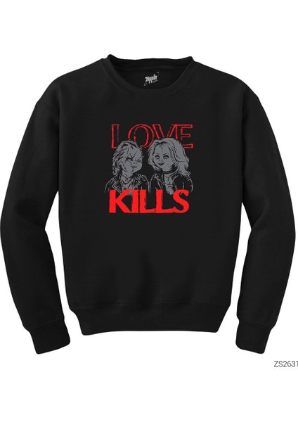 Chucky Love Kills Siyah Sweatshirt