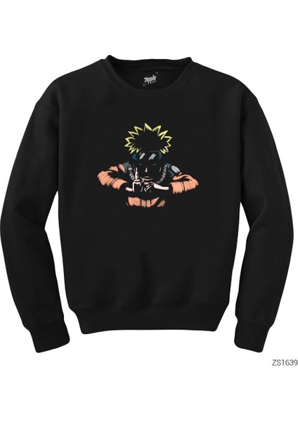 Naruto Uzumaki Siyah Sweatshirt