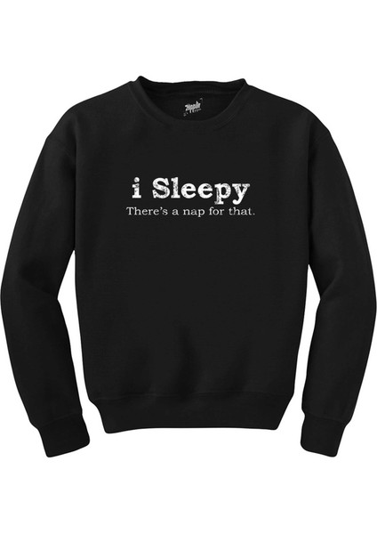 I Sleepy Siyah Sweatshirt