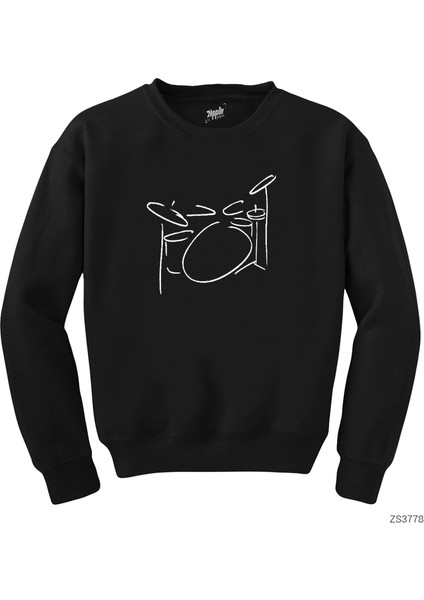 Bateri Siyah Sweatshirt