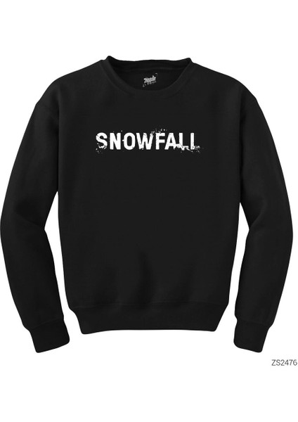 Snowfall Splash Logo Siyah Sweatshirt