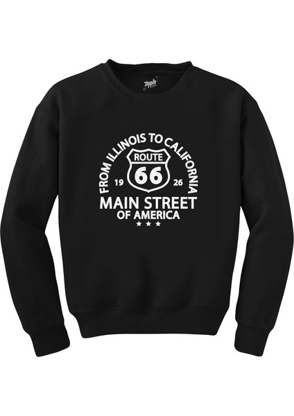 ROUTE66 Main Siyah Sweatshirt