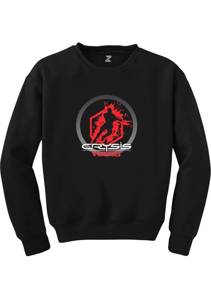 Crysis Wars Logo Siyah Sweatshirt