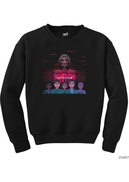Squid Game Gamer Siyah Sweatshirt