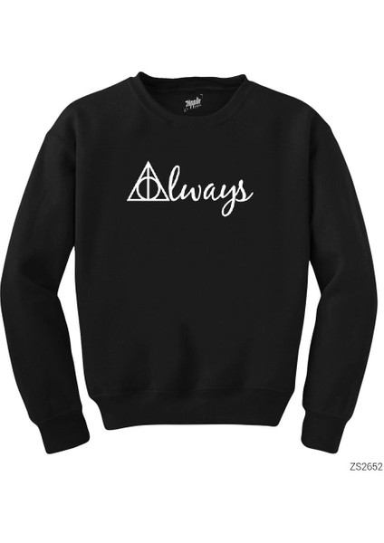 Harry Potter Always Siyah Sweatshirt
