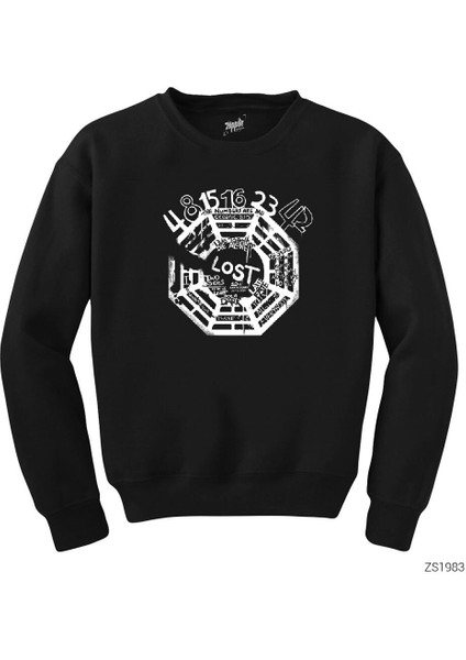 Lost 10TH Anniversary Siyah Sweatshirt