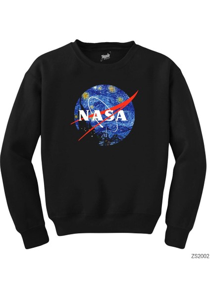 Nasa Paint Siyah Sweatshirt