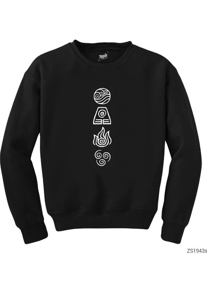 Avatar Four Elements Siyah Sweatshirt
