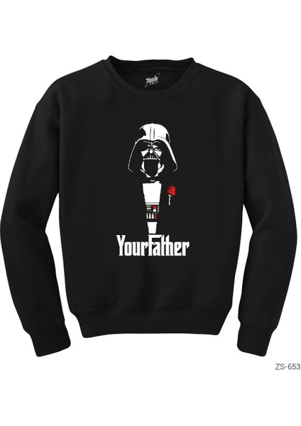 Star Wars Darth Your Father Siyah Sweatshirt