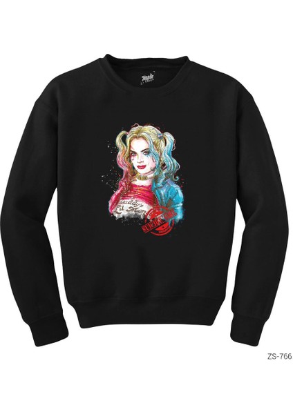 Suicide Squad Harley Quinn Suicide Girl Siyah Sweatshirt