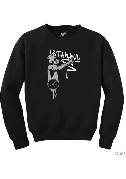 Graffiti Istanbul Siyah Sweatshirt