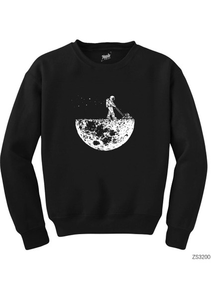 Moon Life Siyah Sweatshirt
