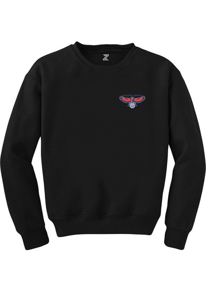 Atlanta Hawks Logo Siyah Sweatshirt
