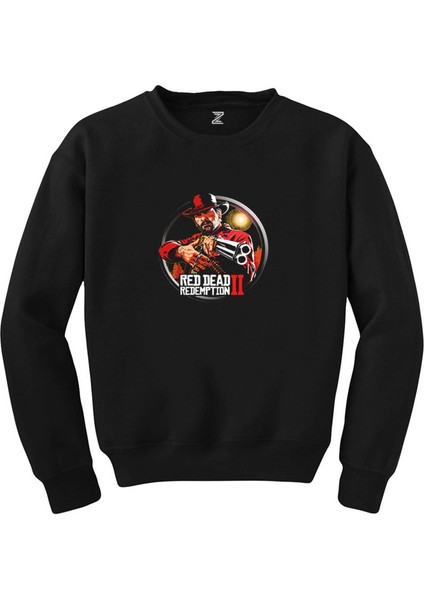 Red Dead Redemption 2 Classic Siyah Sweatshirt