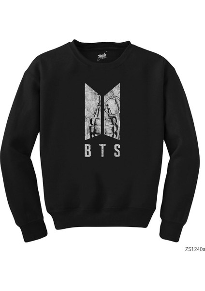 Bts Logo Grenade Siyah Sweatshirt