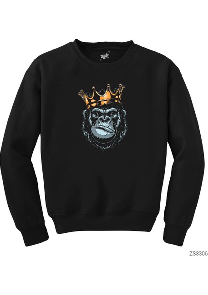 Gorilla King Siyah Sweatshirt