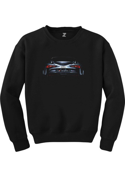 Toyota Supra Mk4 Back Siyah Sweatshirt