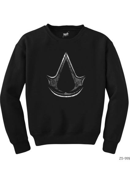 Assassins Creed Logo Dark Siyah Sweatshirt