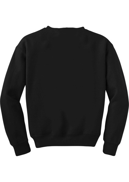 Karahindiba Çiçeği Siyah Sweatshirt