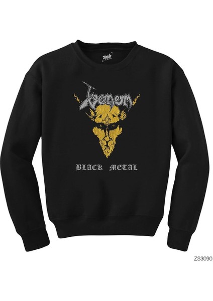 Venom Black Metal Siyah Sweatshirt