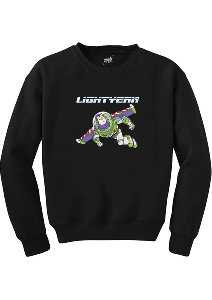 Buzz Lightyear Flying Siyah Sweatshirt