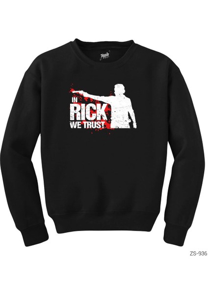 The Walking Dead Rick Trust Siyah Sweatshirt