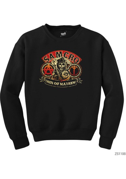 Samcro Men Of Mayhem Siyah Sweatshirt