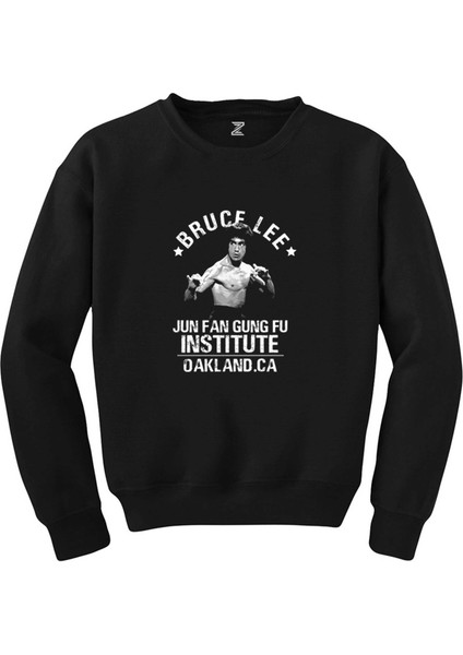 Bruce Lee Face Siyah Sweatshirt