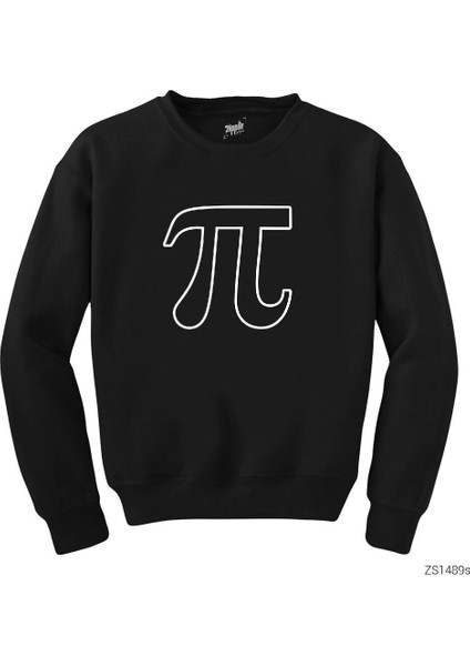 Pi Sayısı Siyah Siyah Sweatshirt