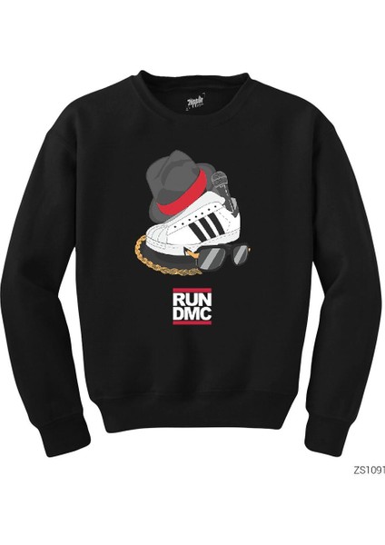 Run Dmc Shoes Siyah Sweatshirt