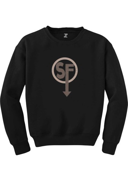 Sanitys Fall Logo Siyah Sweatshirt