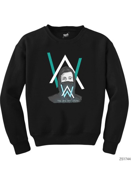 Alan Walker You Are Not Alone Siyah Sweatshirt