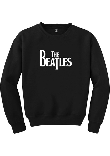 The Beatles Logo Siyah Sweatshirt